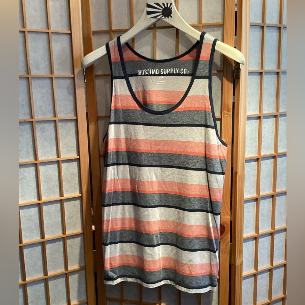 Mossimo Supply Co. Multicolor Stripe Tank Men's Size Medium